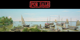 Maritime painting of the Mekong-delta near Saigon, half 19th century 