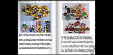 Old ceramic, stone and glass beads collection
