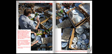Old ceramics and porcelain seen on flea markets